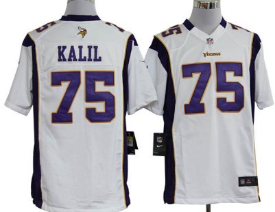 Minnesota Vikings 75 Matt Kalil White Game Jersey